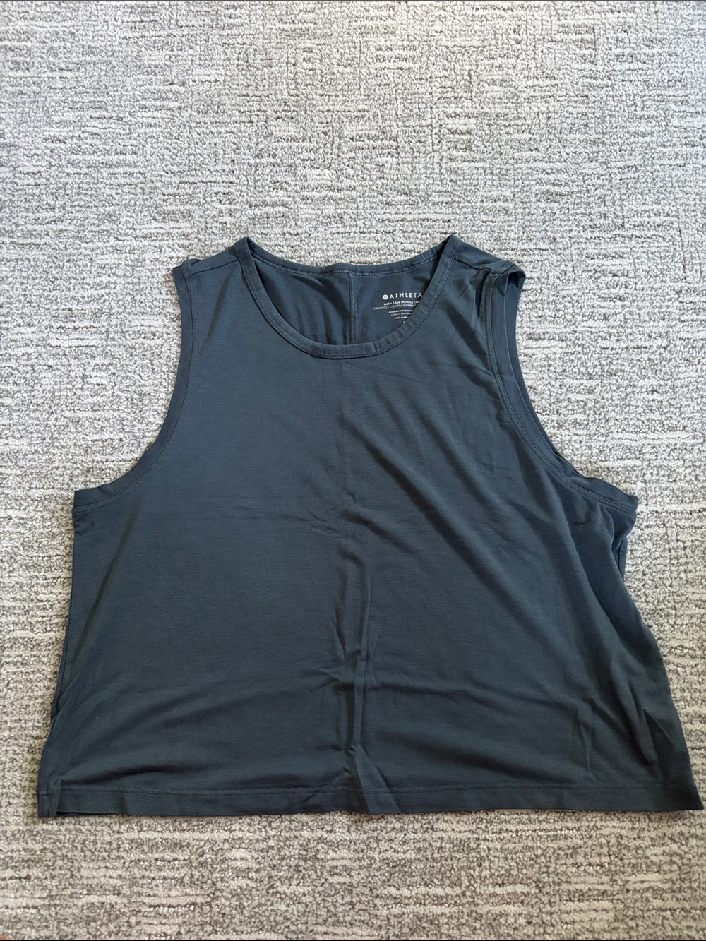 Athleta Charcoal Cropped Muscle Tank